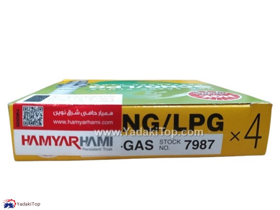 شمع موتور دوگانه سوز NGK همیار هامی کد BKR-GAS 7987 بسته چهار تایی مناسب تیبا 1