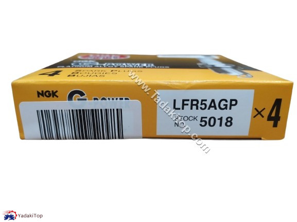 شمع موتور سوزنی پلاتینیوم پایه بلند NGK همیار هامی کد 5018 LFR5AGP بسته 4 عددی مناسب برلیانس H220