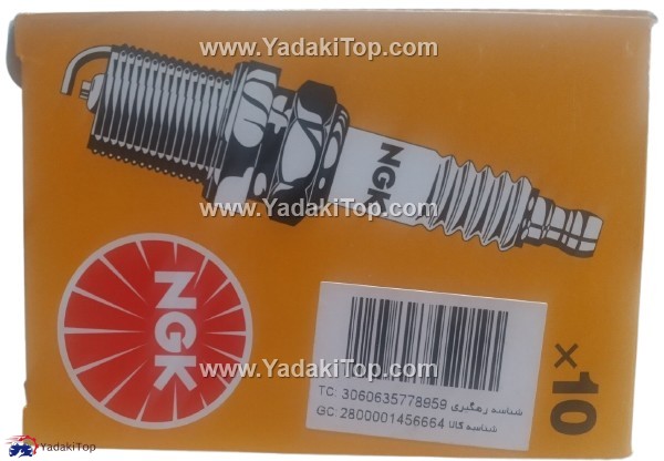شمع موتور تک پلاتین انژکتوری پایه کوتاه NGK همیار هامی کد BKR6E 6962 بسته 4 تایی مناسب سمند EF7